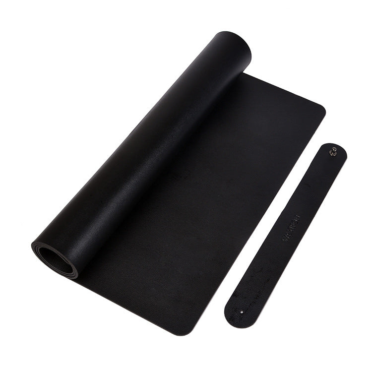 Black Vegan Leather Desk Pads